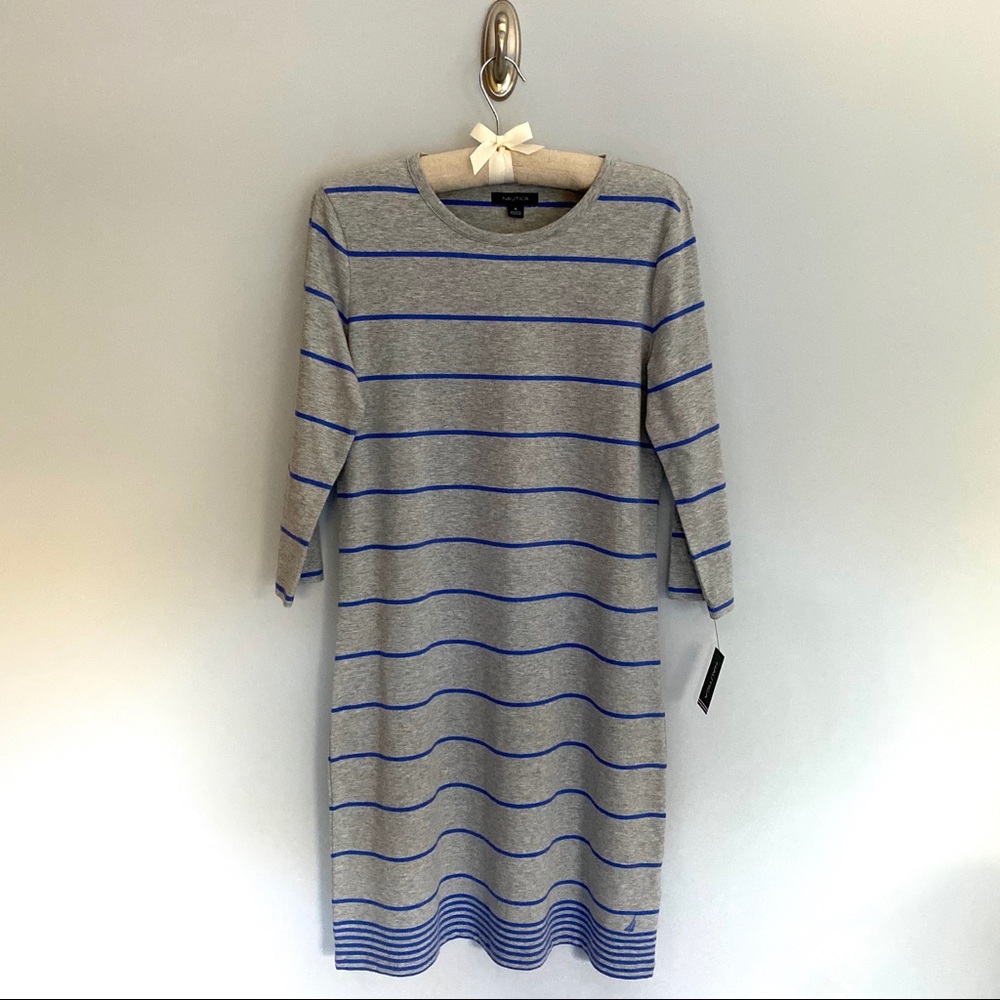 Nautica Three-Quarter Sleeve Knit Dress